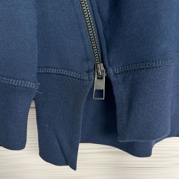 NWT Daniel Buchler Blue Sweatshirt Crew Neck Zip Details on the Front Men’s M - Picture 6 of 13